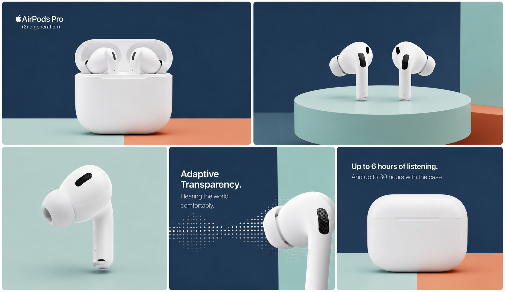 Apple AirPods 2nd Gen with Charging Case - Wireless Bluetooth Earbuds, 24H+ Battery, Hey Siri